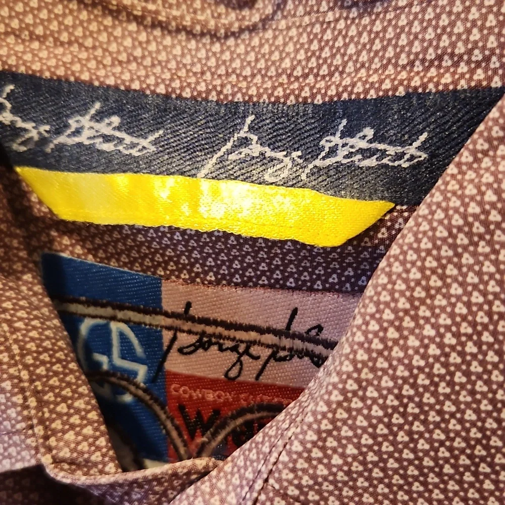 Men's  Wrangler Purple Western George Strait Size L - Picture 2 of 3